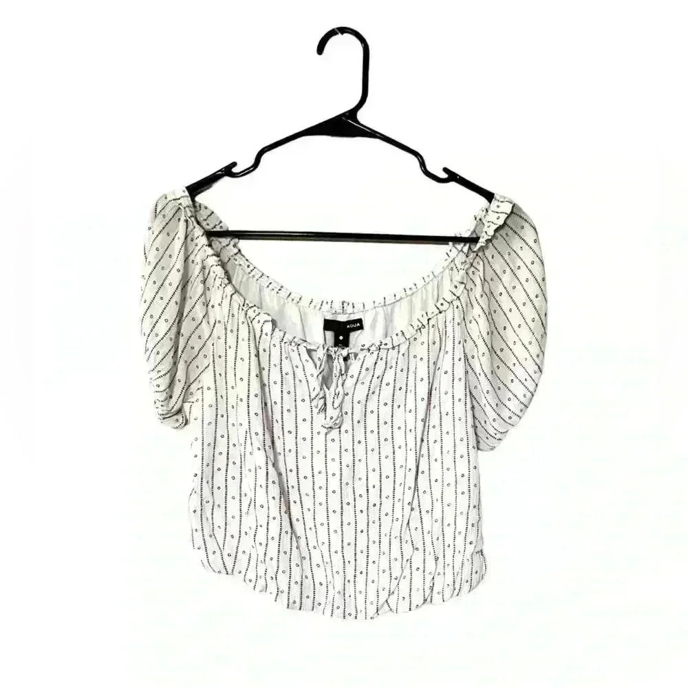 Aqua Crop‎ Top Summer Shirt Size Small